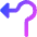Navigation Arrow Roundabout Left Icon from Core Gradient Set