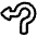 Navigation Arrow Roundabout Left Icon from Plump Line Set