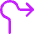 Navigation Arrow Roundabout Right Icon from Core Neon Set