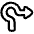 Navigation Arrow Roundabout Right Icon from Plump Line Set