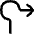 Navigation Arrow Roundabout Right Icon from Flex Line Set