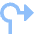 Navigation Arrow Roundabout Right Icon from Sharp Flat Set