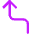 Navigation Arrow Turn Sharp Left Icon from Core Neon Set