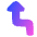 Navigation Arrow Turn Sharp Left Icon from Plump Gradient Set