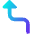 Navigation Arrow Turn Sharp Left Icon from Core Gradient Set