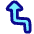Navigation Arrow Turn Sharp Left Icon from Plump Pop Set
