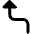 Navigation Arrow Turn Sharp Left Icon from Core Remix Set