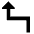 Navigation Arrow Turn Sharp Left Icon from Sharp Solid Set
