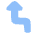 Navigation Arrow Turn Sharp Left Icon from Plump Flat Set