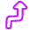 Navigation Arrow Turn Sharp Right Icon from Plump Neon Set