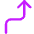 Navigation Arrow Turn Sharp Right Icon from Core Neon Set