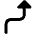 Navigation Arrow Turn Sharp Right Icon from Core Remix Set