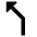 Navigation Arrow Turn Slight Left Icon from Sharp Solid Set