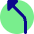 Navigation Arrow Turn Slight Left Icon from Core Pop Set