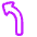 Navigation Arrow Turn Slight Left Icon from Plump Neon Set