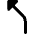 Navigation Arrow Turn Slight Left Icon from Core Remix Set