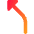 Navigation Arrow Turn Slight Left Icon from Core Gradient Set