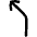Navigation Arrow Turn Slight Left Icon from Flex Line Set