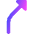 Navigation Arrow Turn Slight Right Icon from Core Gradient Set