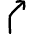 Navigation Arrow Turn Slight Right Icon from Flex Line Set