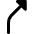 Navigation Arrow Turn Slight Right Icon from Core Remix Set