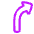 Navigation Arrow Turn Slight Right Icon from Plump Neon Set