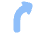 Navigation Arrow Turn Slight Right Icon from Plump Flat Set