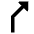 Navigation Arrow Turn Slight Right Icon from Sharp Solid Set