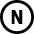 North Icon from Sharp Line Set