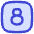 Number Eight Square Icon from Flex Duo Set