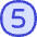 Number Five Circle Icon from Flex Duo Set