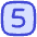 Number Five Square Icon from Flex Duo Set