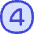 Number Four Circle Icon from Flex Duo Set