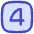 Number Four Square Icon from Flex Duo Set