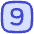 Number Nine Square Icon from Flex Duo Set