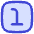 Number One Square Icon from Flex Duo Set