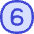 Number Six Circle Icon from Flex Duo Set