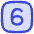 Number Six Square Icon from Flex Duo Set