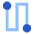 Route Icon from Sharp Flat Set