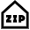 Zip Code Address Icon from Sharp Line Set