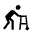 Assist Walker Icon from Sharp Line - Material Symbols Set