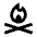 Campfire Icon from Sharp Line - Material Pro Set
