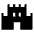 Castle Fill Icon from Sharp Fill - Material Symbols Set