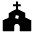 Church Fill Icon from Outlined Fill - Material Symbols Set