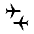 Connecting Airports Icon from Sharp Line - Material Symbols Set