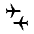 Connecting Airports Icon from Rounded Line - Material Symbols Set