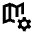 Map Setting Gear Icon from Sharp Line - Material Pro Set