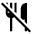 No Meals Icon from Sharp Line - Material Symbols Set