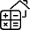 Real Estate Market Calculator House icon - Free transparent PNG, SVG. No sign up needed.