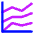 Analytics Graph Lines Icon from Core Neon Set